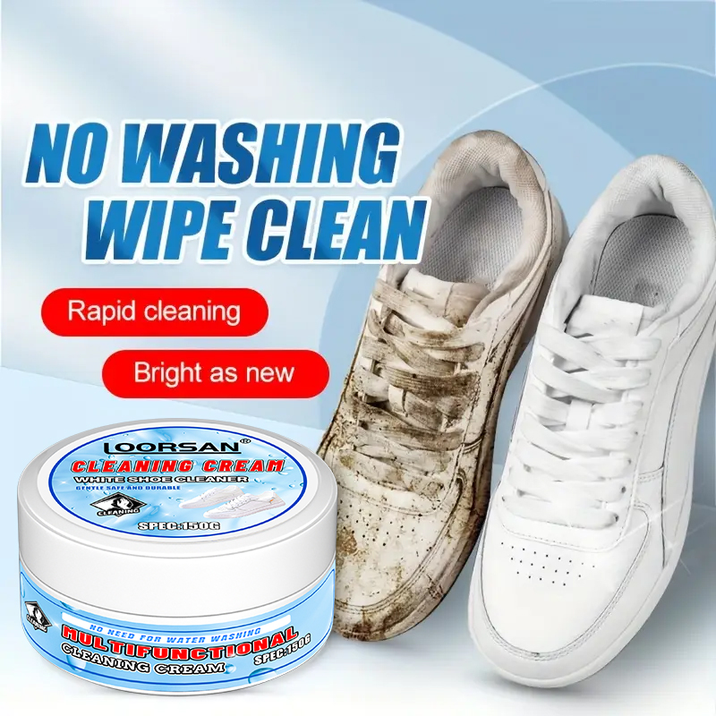 Shoe Polish Cream - LOORSAN Multifunctional White Shoe Cleaning Cream,
