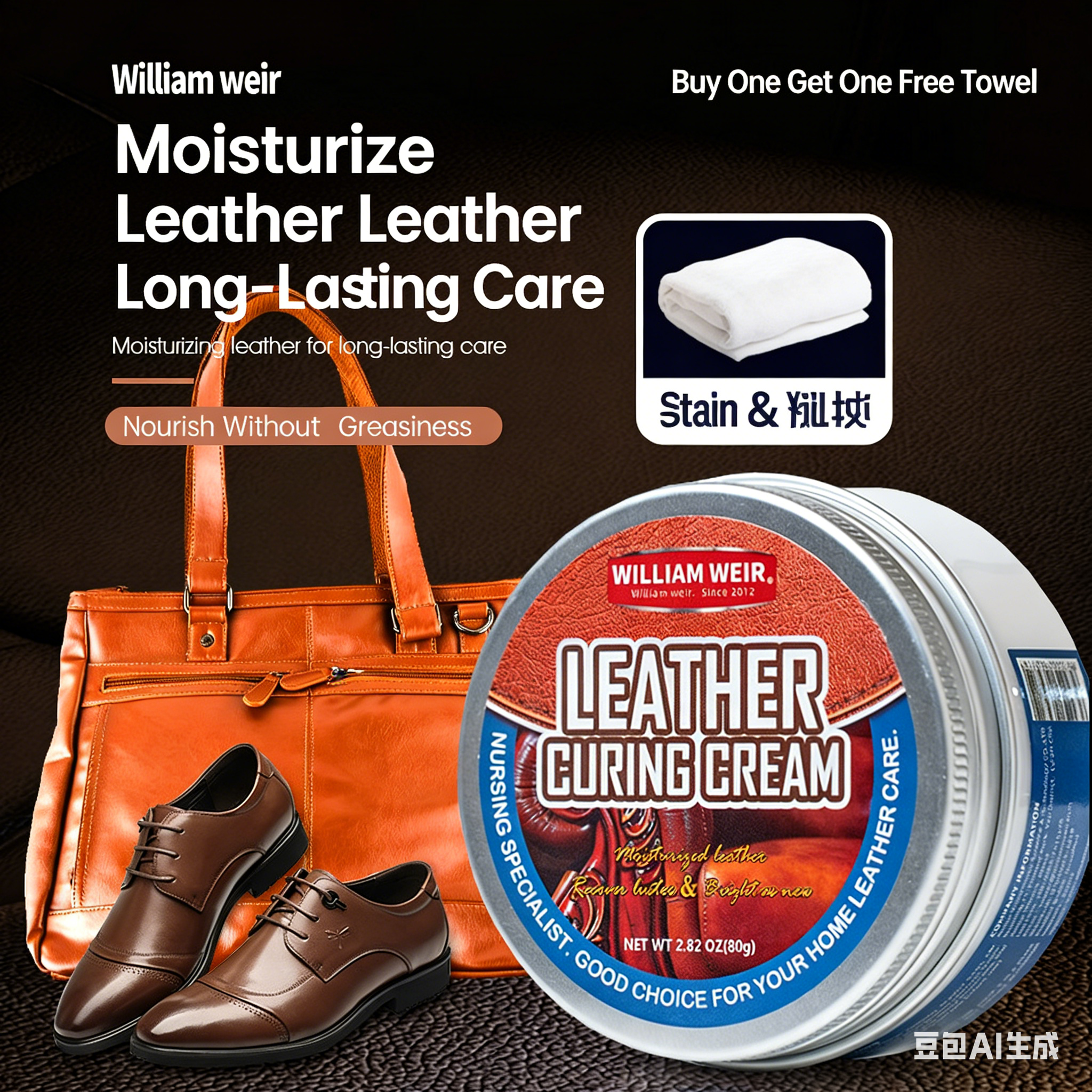Shoe Polish Cream - Leather nourishing cream, leather coat care