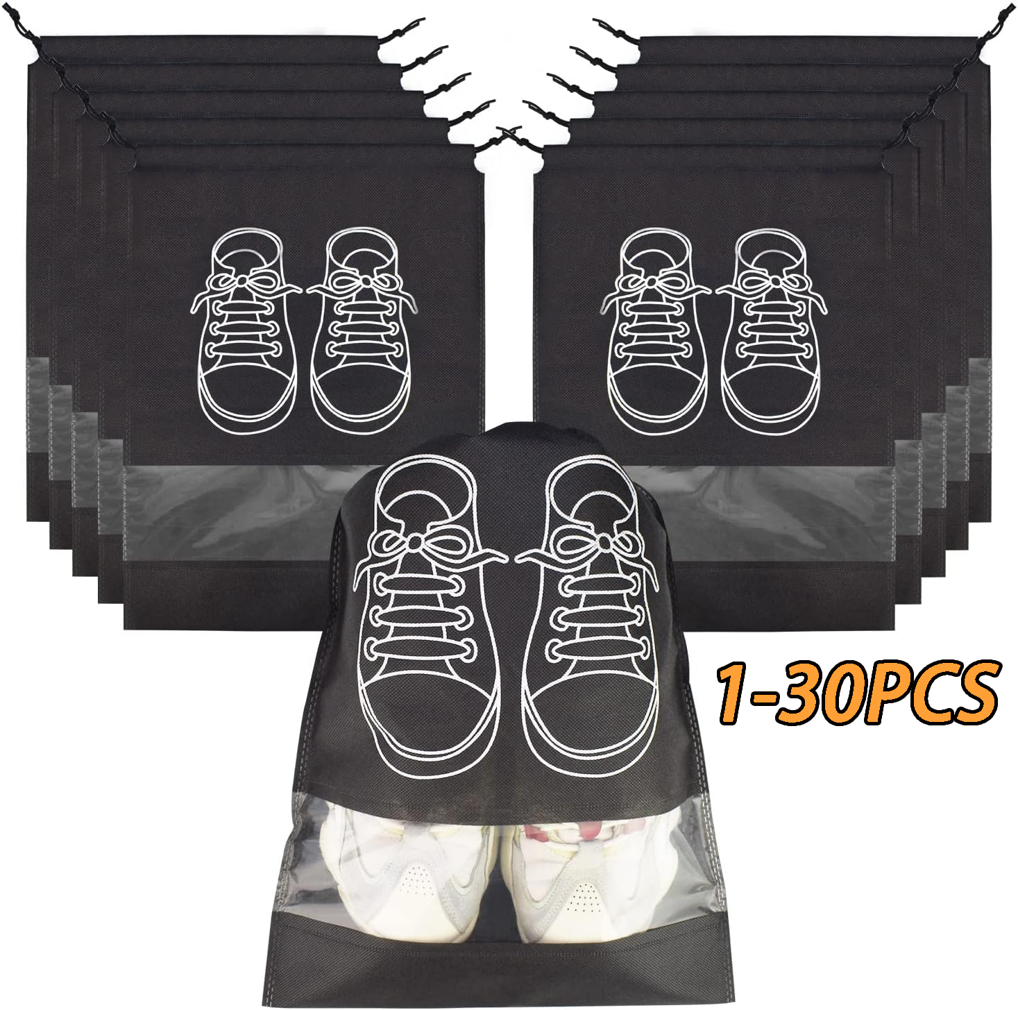 Shoe Bag Dust - 1-30PCS Shoes Storage Organizer Bags Non-Woven