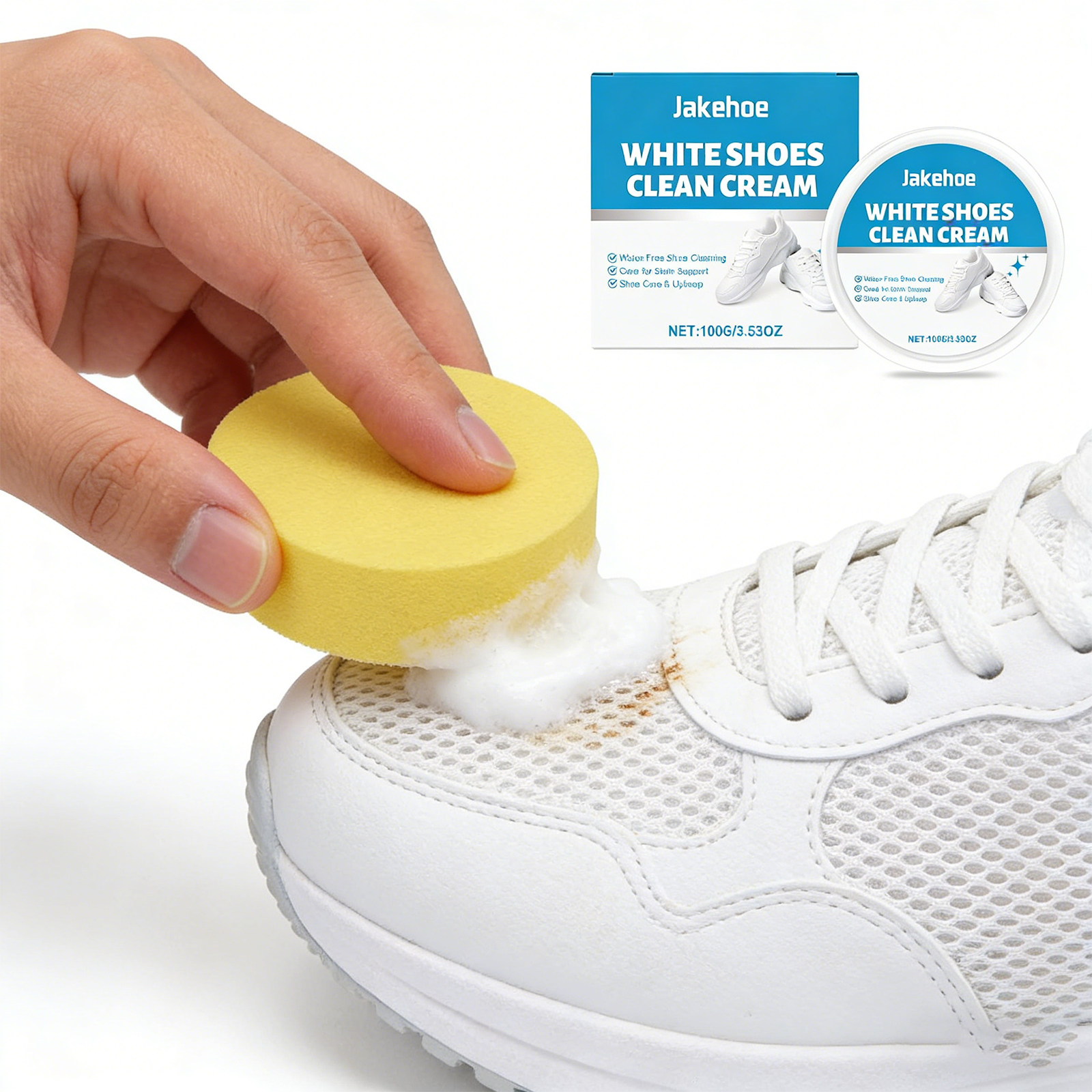 White Shoe Cleaner Cream Sneak - đánh giá và giá Sneaker Protector Spray