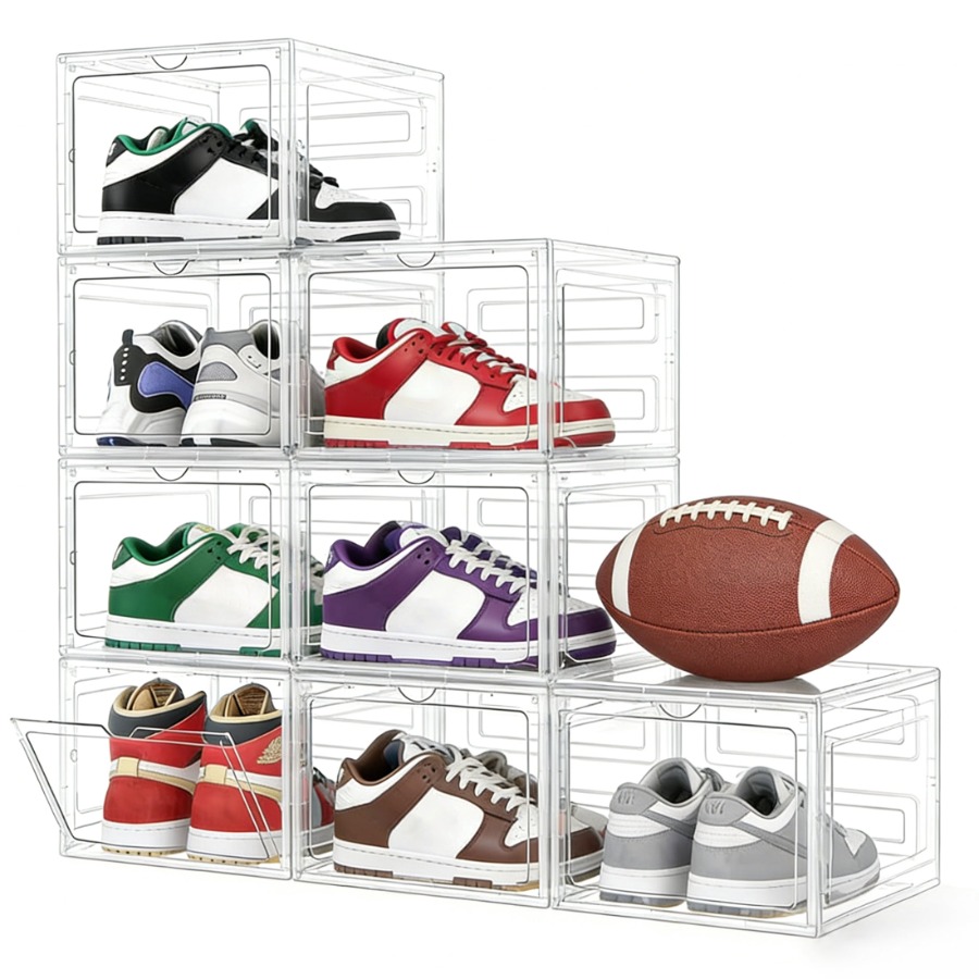 Clear Stackable Shoe Storage B - đánh giá và giá Shoe Box Display