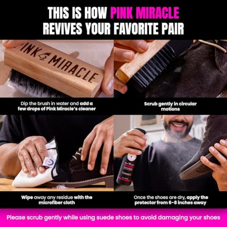 Pink Miracle Shoe Care Kit - I - đánh giá và giá Sneaker Protector Spray
