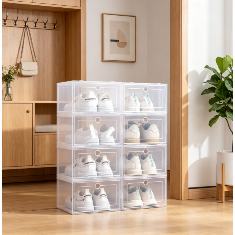 6pcs Transparent Stackable Sho - đánh giá và giá Shoe Box Display