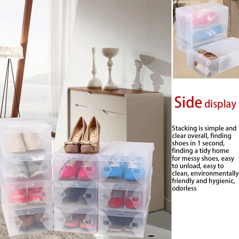 12 Piece Transparent Shoe Box  - đánh giá và giá Shoe Box Display