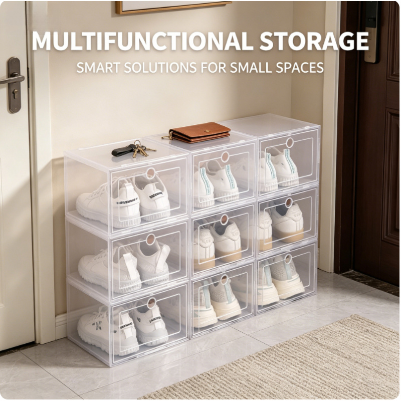 6PCS Transparent Shoe Boxes St - đánh giá và giá Shoe Box Display