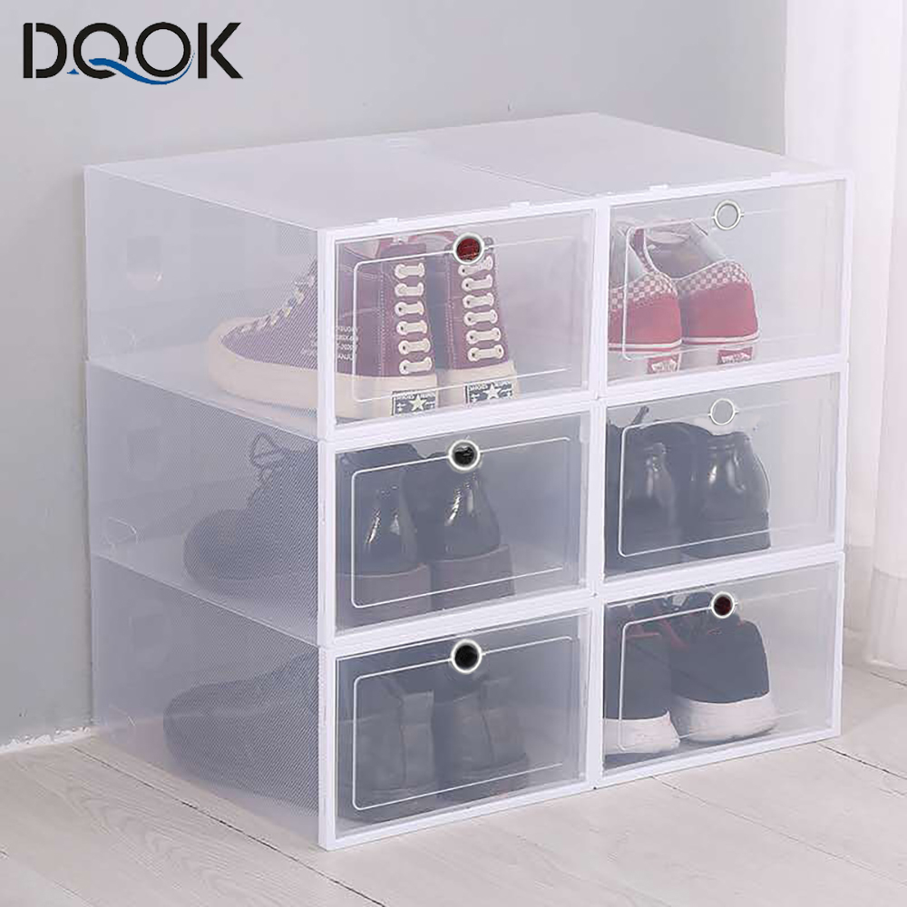 6 Pack Transparent shoe box sh - đánh giá và giá Shoe Box Display