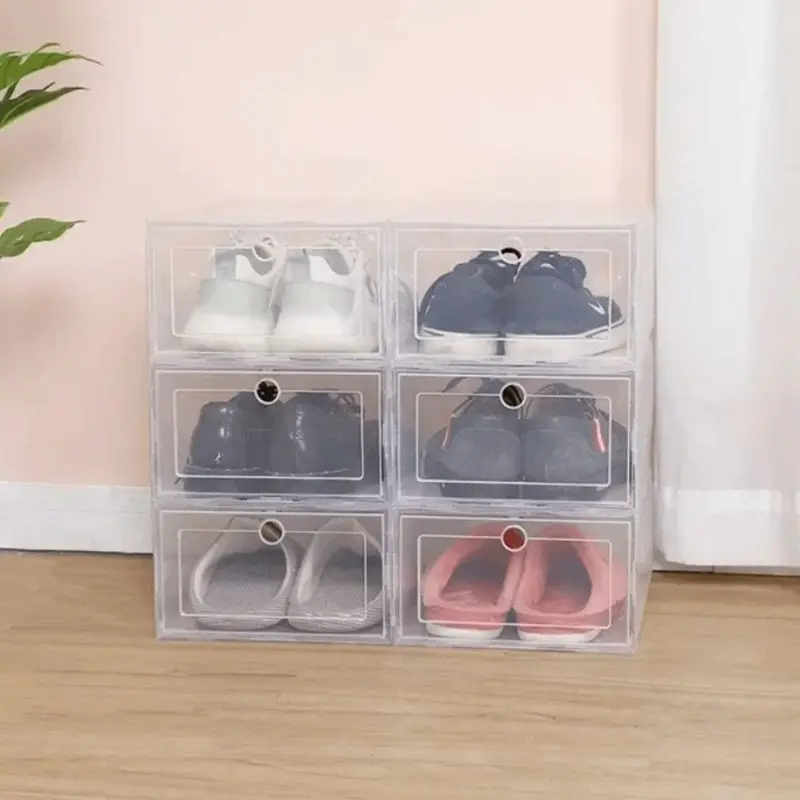 6Pcs Transparent Plastic Shoe  - đánh giá và giá Shoe Box Display