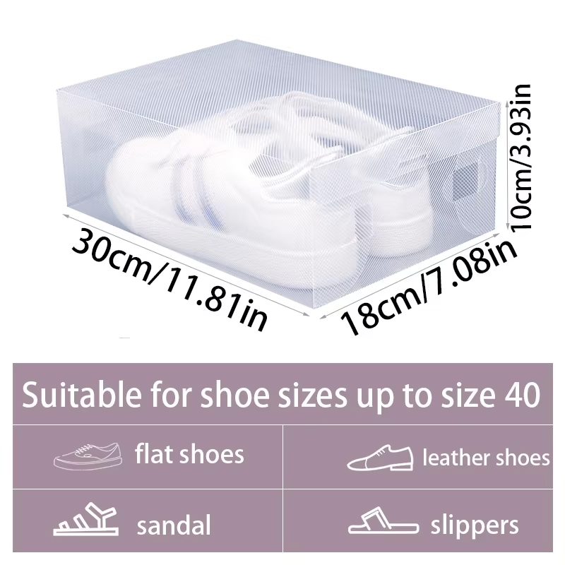 12 Piece Transparent Shoe Box  - đánh giá và giá Shoe Box Display