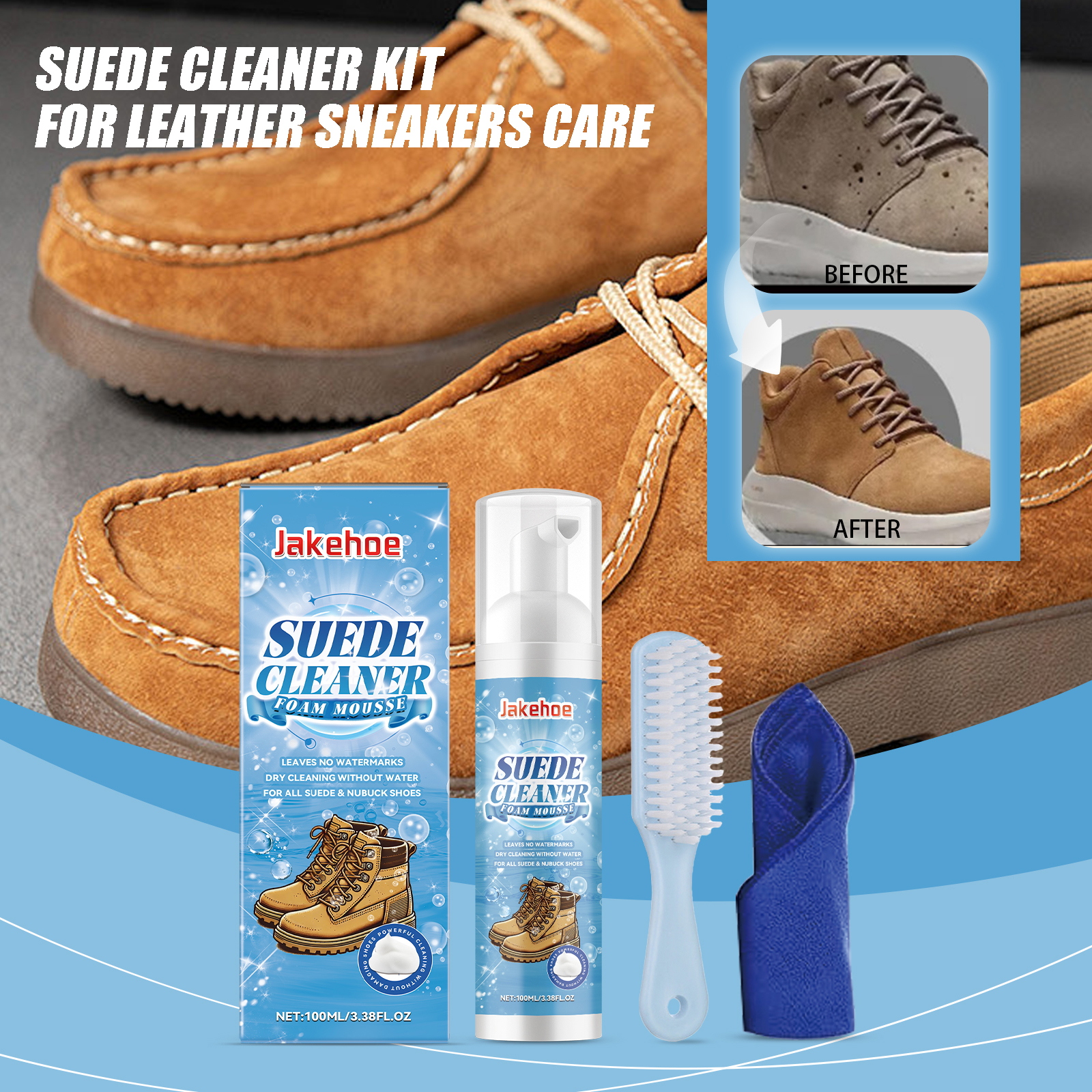 Suede Cleaner Kit Leather Velv - đánh giá và giá Sneaker Care Foam